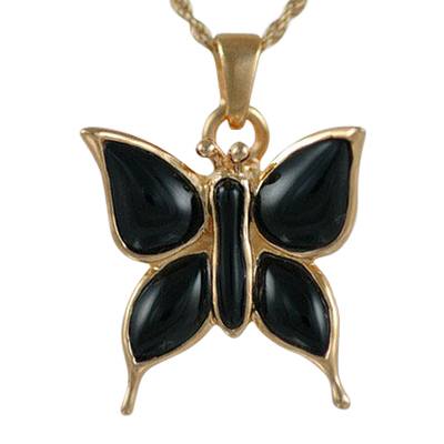 Butterfly Onyx Cremation Jewelry IV